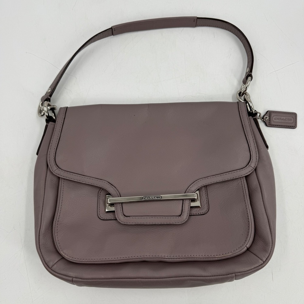 Coach Mauve Leather Satchel Shoulder Bag